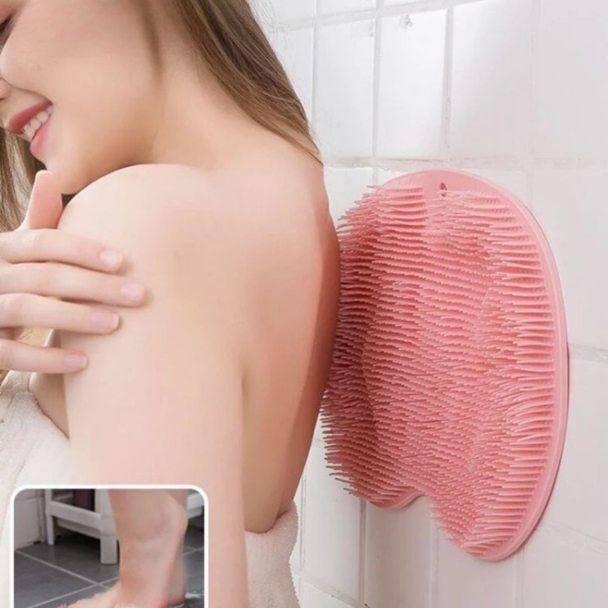 Sikat Punggung Badan Silicone Scrubber Sponge Mandi Alat Gosok Badan
