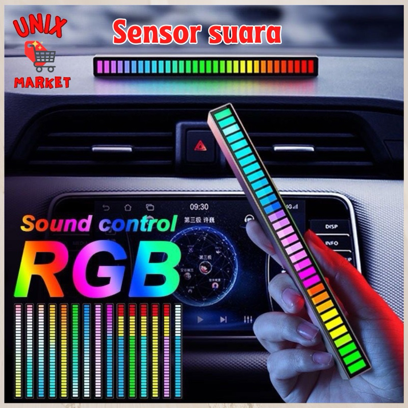 Lampu RGB Musik RGB Bar Strip Audio Indicator / Lampu RGB Strip Lampu LED RGB Lampu Musik Strip Meng