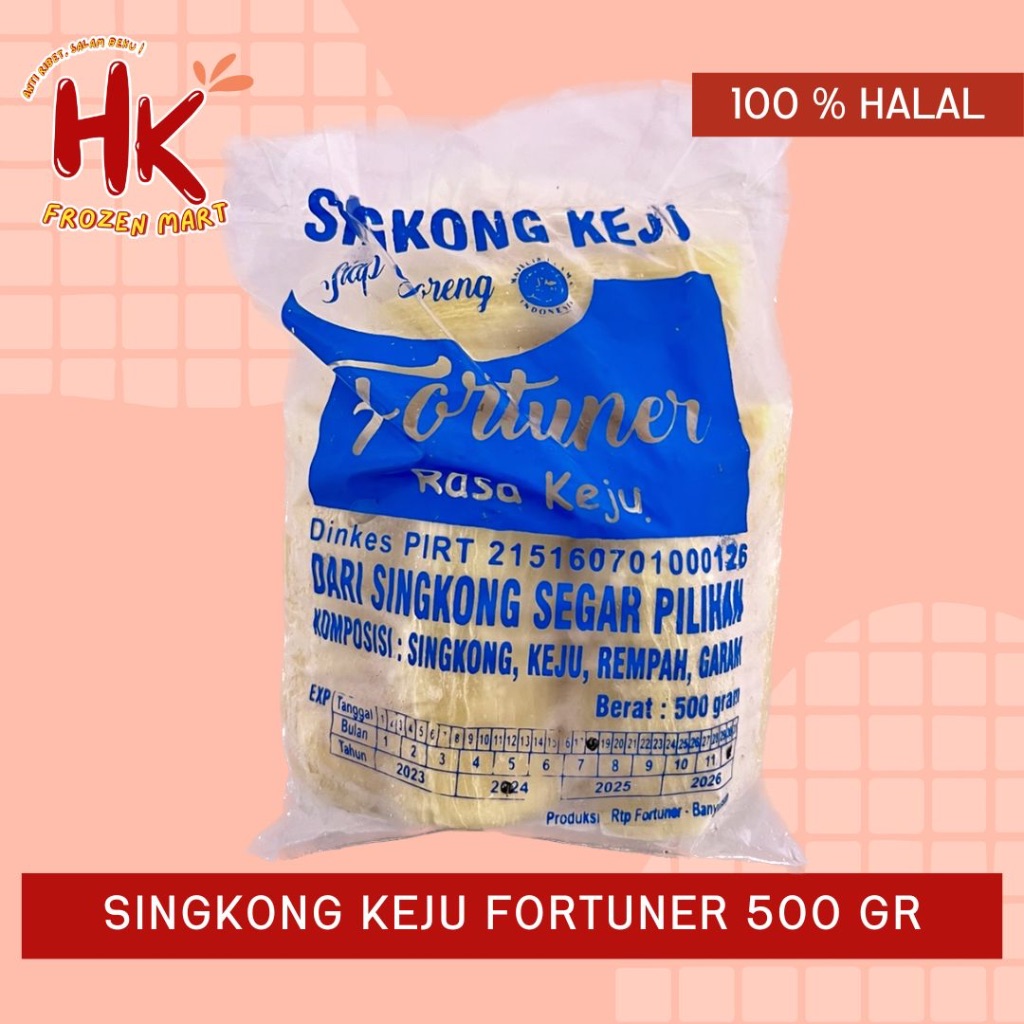 

Singkong Keju Fortuner 500gr | siap goreng rasa cheese cassava HK FROZEN MART