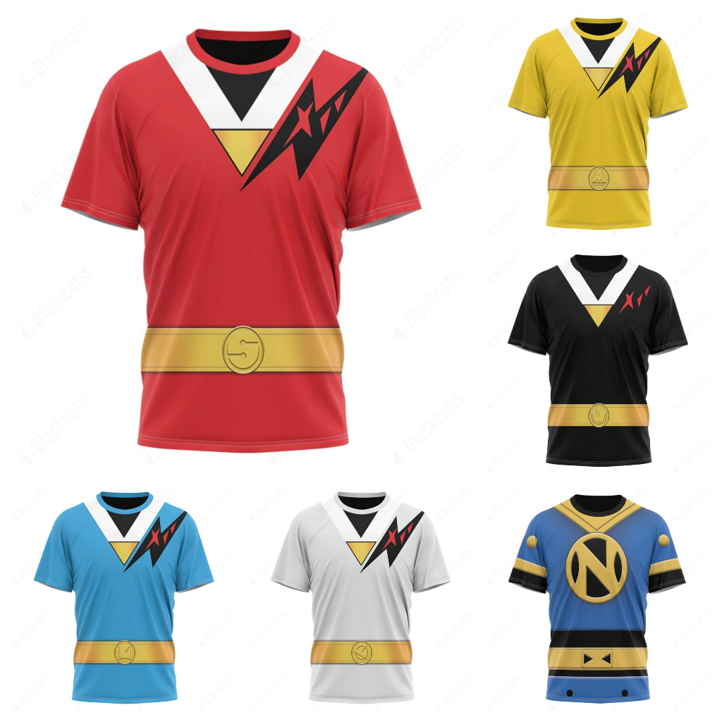 Kaos Power Rangers Mighty Morphin Alien Rangers Kaos Dewasa Ninja Sentai Kakuranger Super Sentai Kao