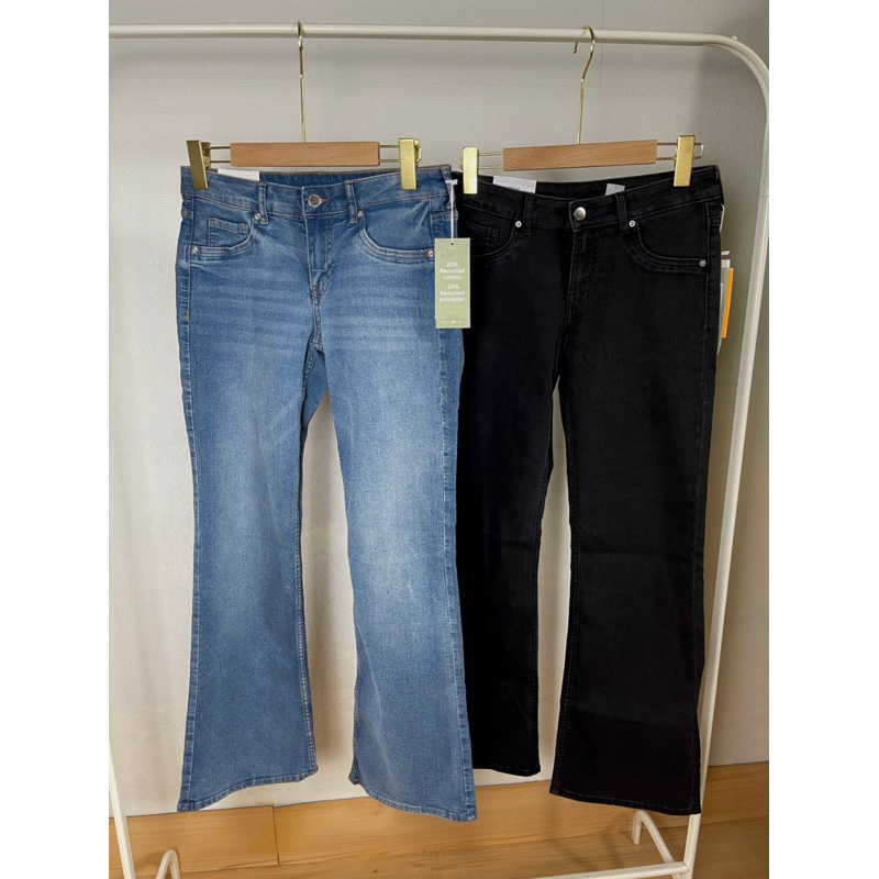 BOOTCUT LOW WAIST JEANS HNM H&M HM SALE WIDE FLARE