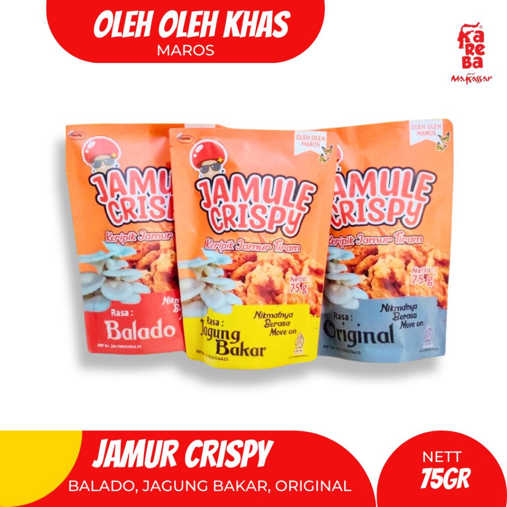 

Kripik Jamur Crispy 75gr - Oleh Oleh Makassar