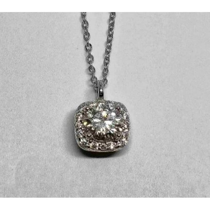 [Luxe Jewellery] 76-Kalung Moissanite Wanita 1 Carat Bersertifikat GRA | Moissanite Women Necklace 1