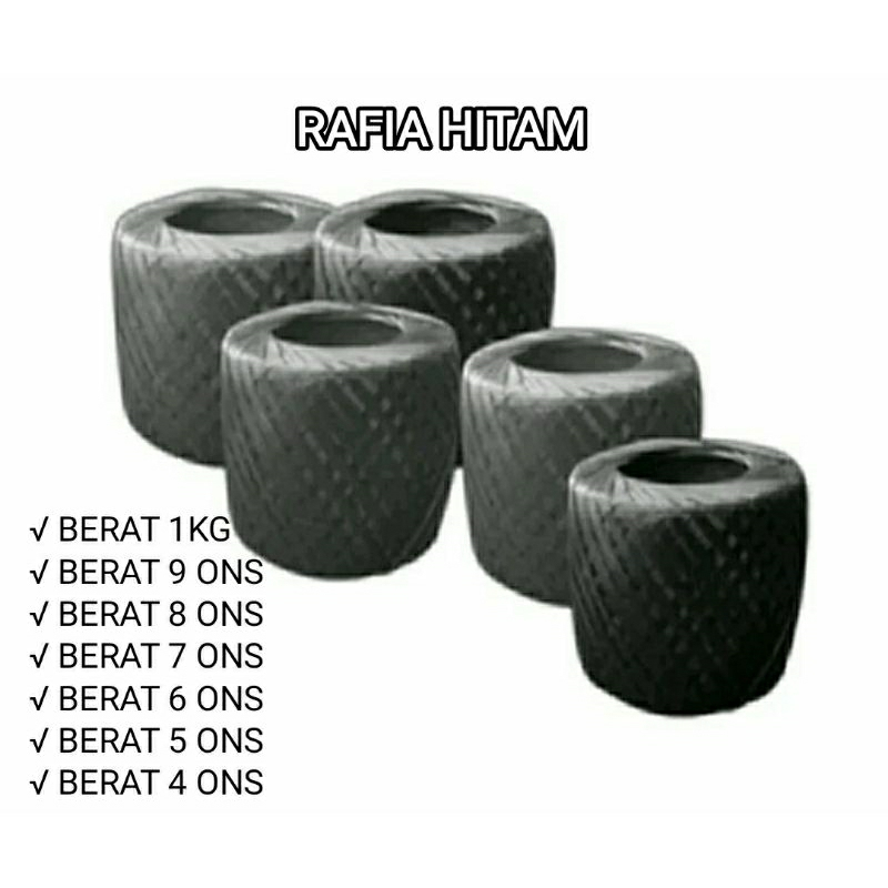 

Tali Rafia Hitam 1 KG / Rafia Murah TERLARIS !!!