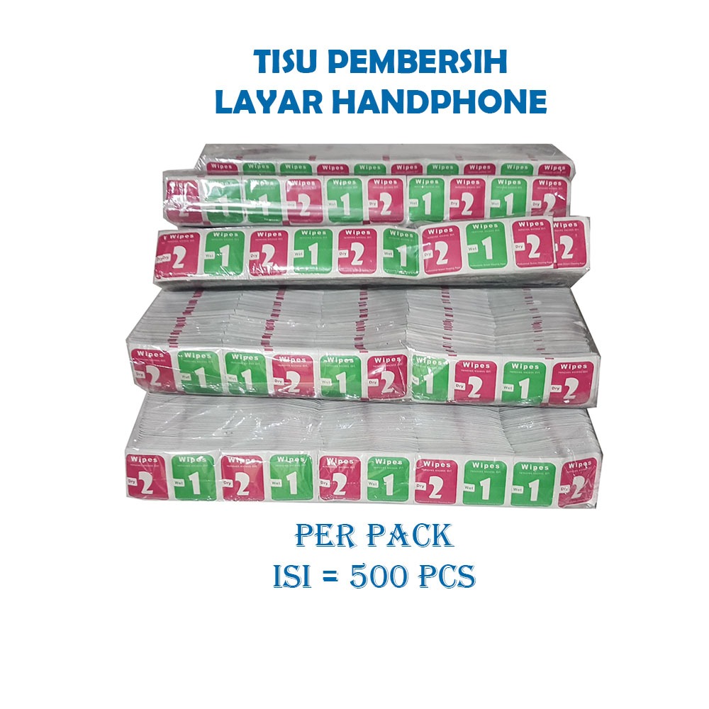 Tisu Pembersih Layar Handphone Per Pack isi 500 Pcs