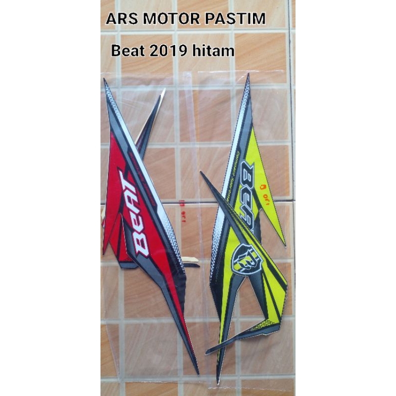Striping sticker Honda beat 2019 hitam ori