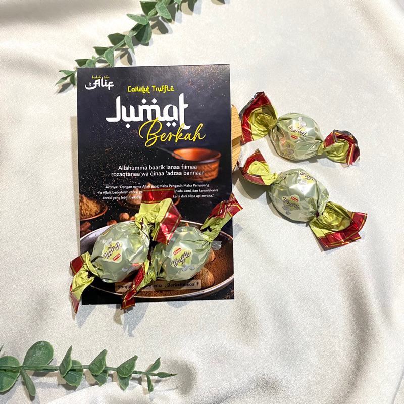 

Coklat truffle Jumat berkah Kemasan unik cantik luxury Berkah jumat sedekah jumat Kemasan cantik Kurma Kacang kismis coklat