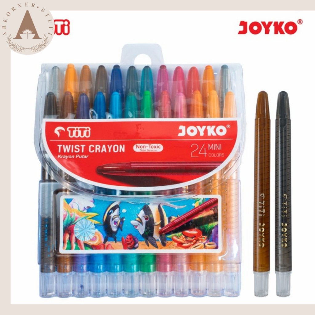 

[SET 24] Joyko Titi Twist Crayon Krayon Putar Panjang 24 Warna