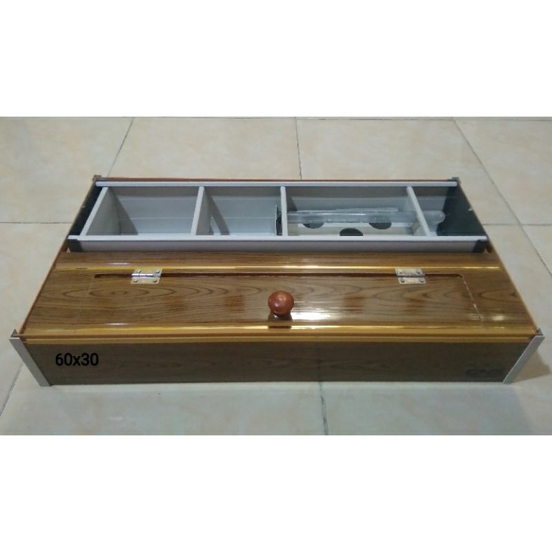 TutupAquariumPVC Custom ( 60x30 ) 1set filter