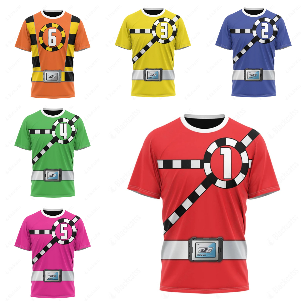 Kaos Power Rangers ToQger Kaos Anak Ressha Sentai ToQger Super Sentai Kaos Power Rangers Sublime