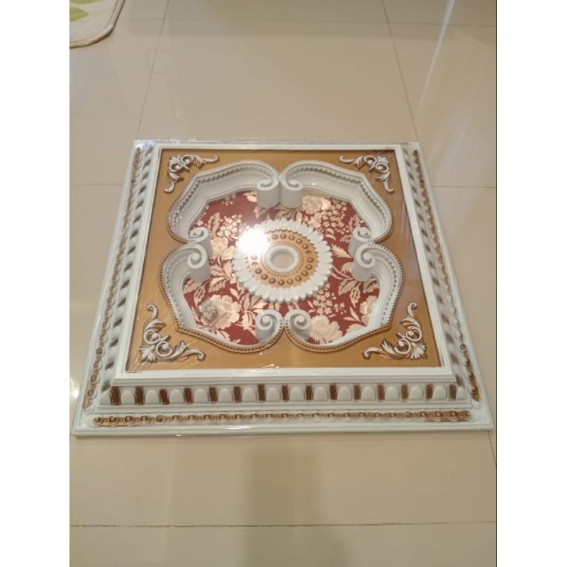 PROMOOO... ORNAMEN LAMPU PLAFON ARTISTIK PVC 60CM*60CM / Ornamen Plafon Gypsum Panel Minimalis