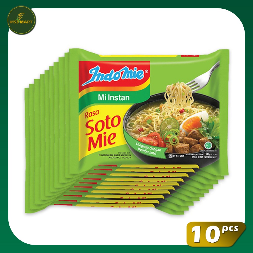 

Indomie Kuah Soto Mie 10 PCS 70 Gram | MS3 Mart