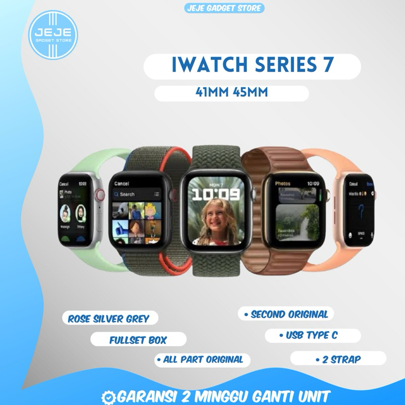 IWATCH SERIES 7 41MM 45MM SECOND LIKENEW FULLSET 100% ORIGINAL