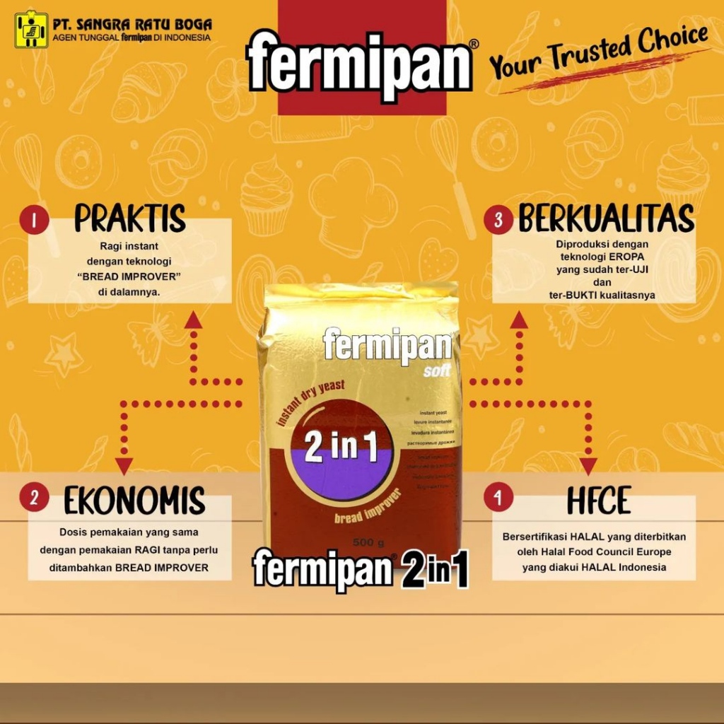 

Fermipan 2 in 1 Soft 500gram 2in1