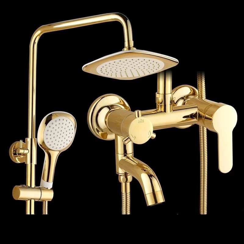 shower tiang gold Set panas dingin/ shower kamar mandi gold