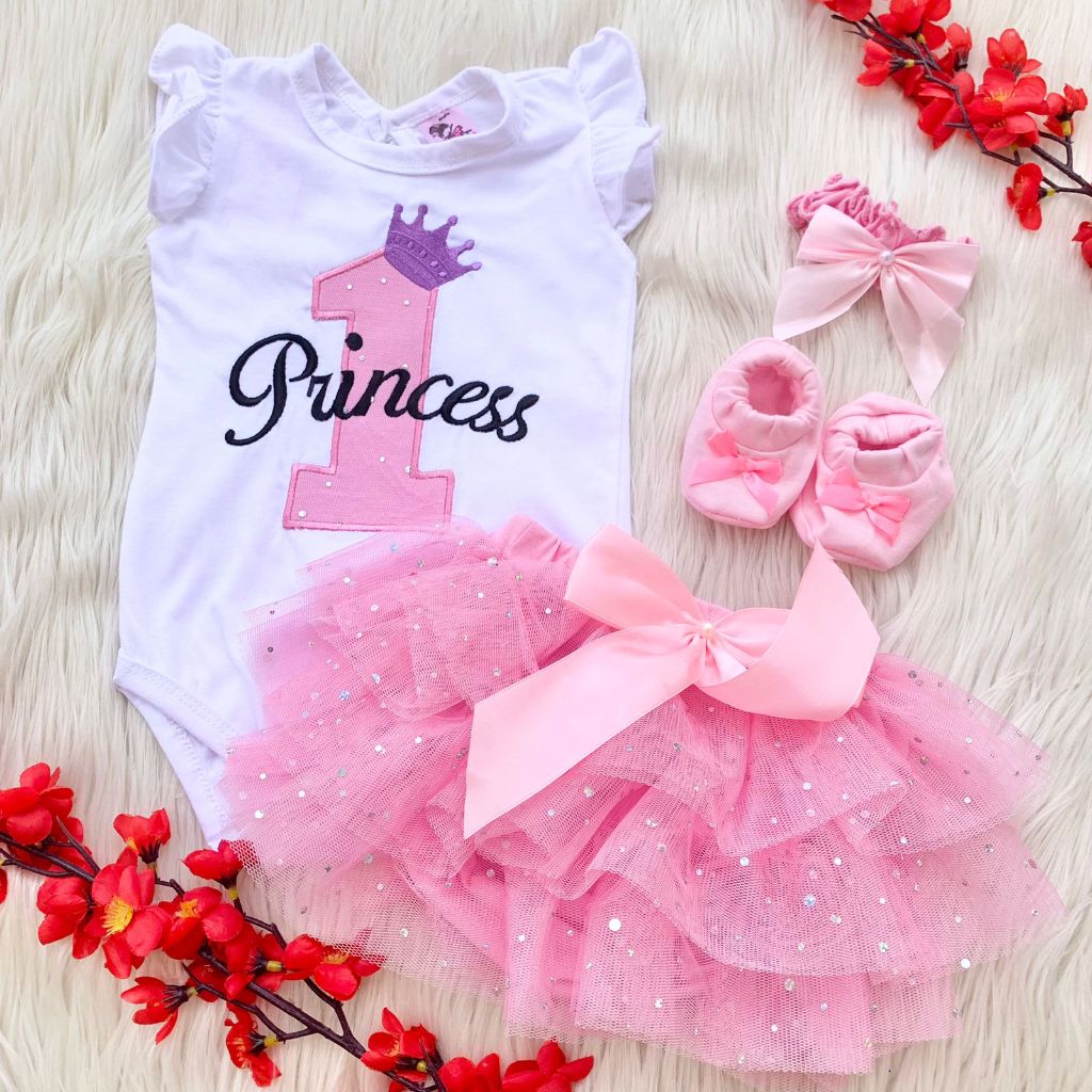 Baju setelan jumper rok tile bandana sepatu kain lucu cantik fashion anak baby girl bayi perempuan c