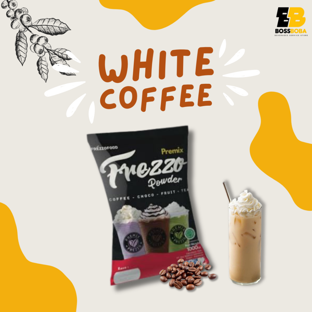

Bubuk Minuman Rasa White Coffee Premix Frezzo Powder Drink 1kg/Minuman Kekinian Murah/Bossboba