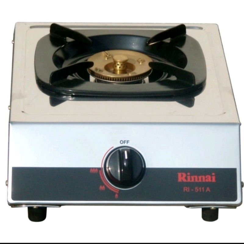 Kompor Gas Rinnai 1Tungku stainles anti karat 511A Api Besar Api Lilin Api Biru