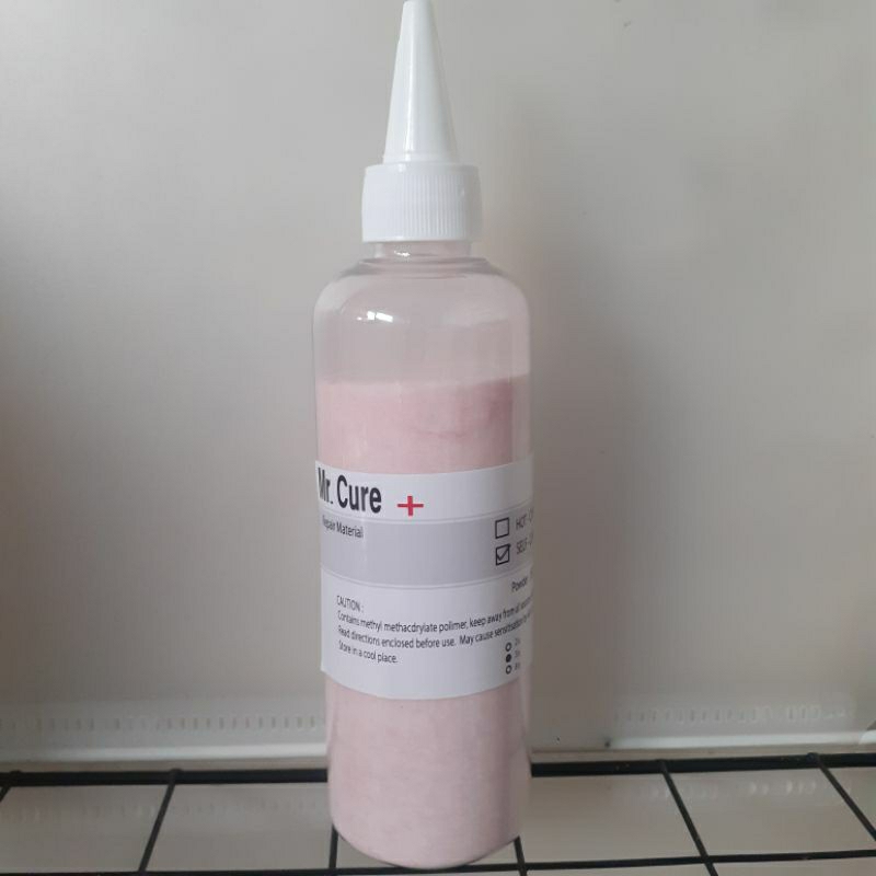 MR CURE bahan gusi palsu/powder/bubukan gusi palsu/otomatis/Selfcure 150gr