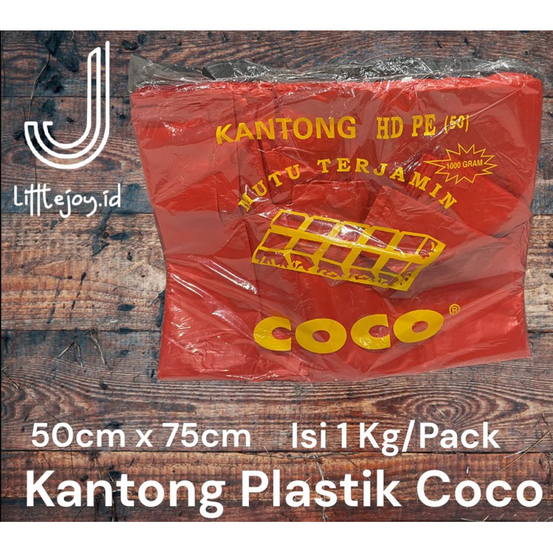 kantong plastik kresek merah merk COCO