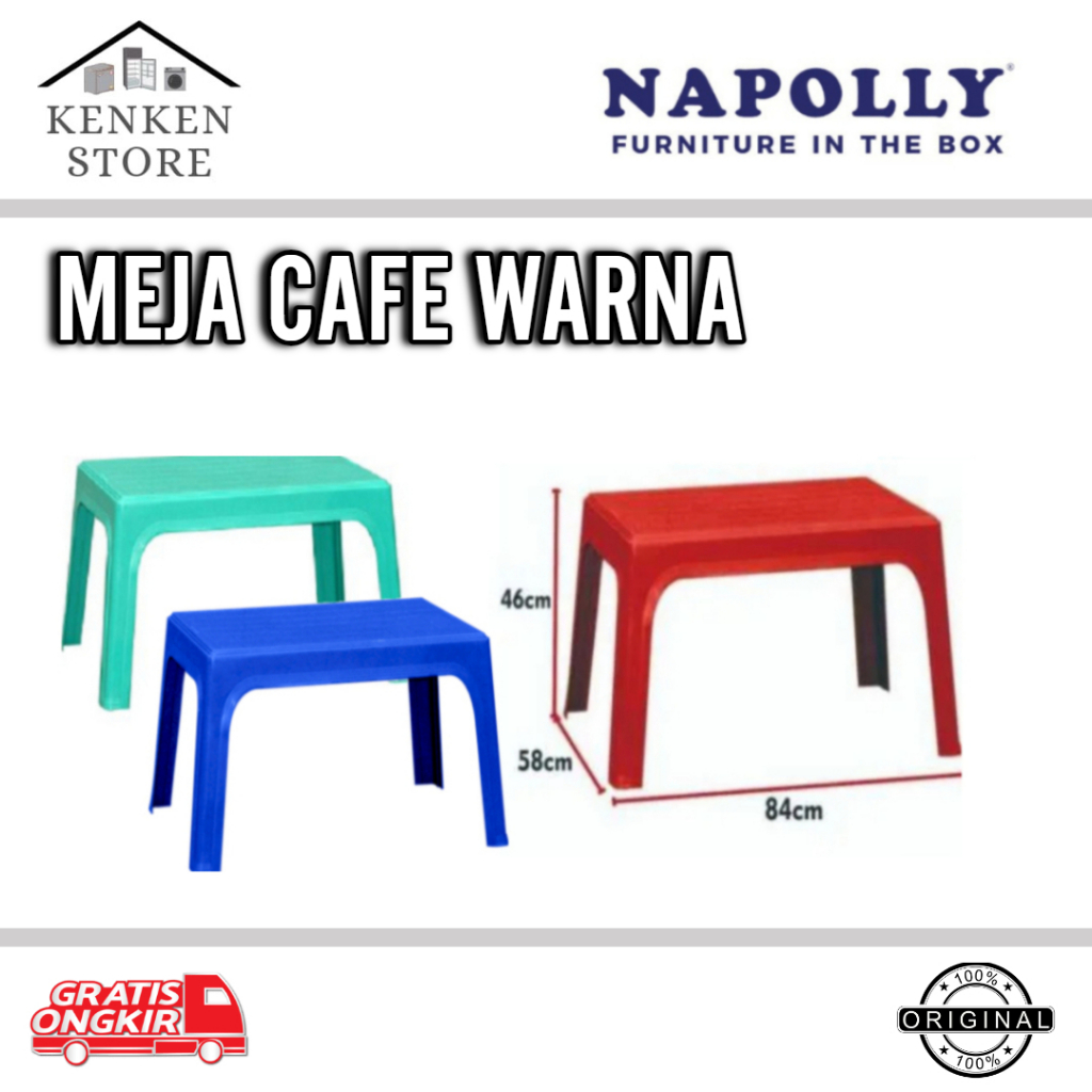 MEJA PLASTIK NAPOLLY CAFE WARNA