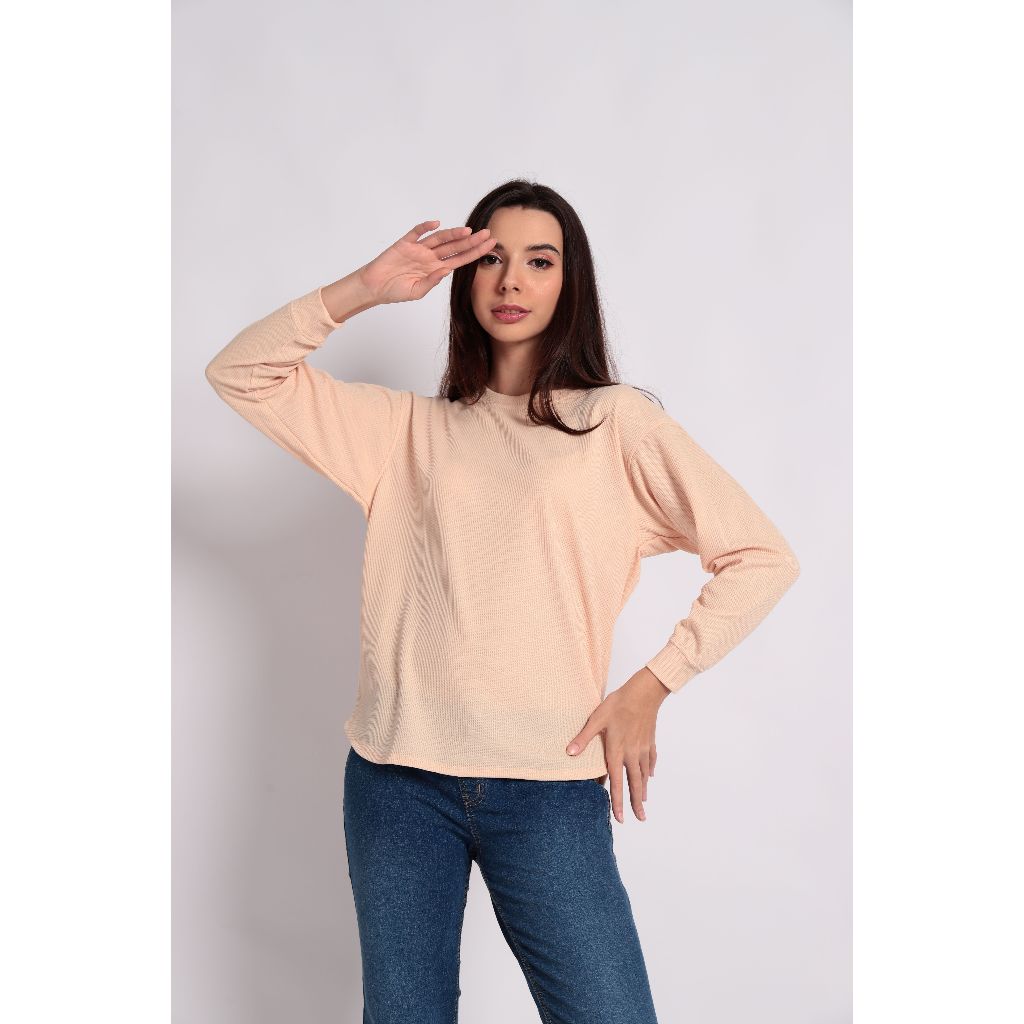 Remix Jeans T - Shirt Waffle Ladies B855J