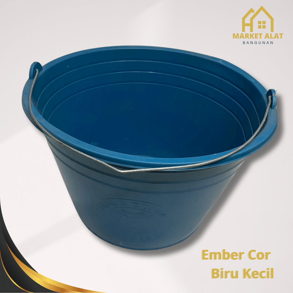 (Per 5 Pcs) Ember Cor Biru Kecil Diameter Dalam 23cm Anti Pecah