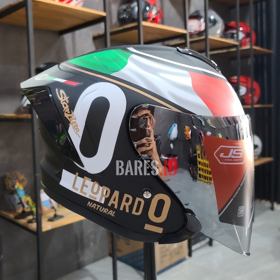 Helm JS ARMOUR Leopard Black Doff