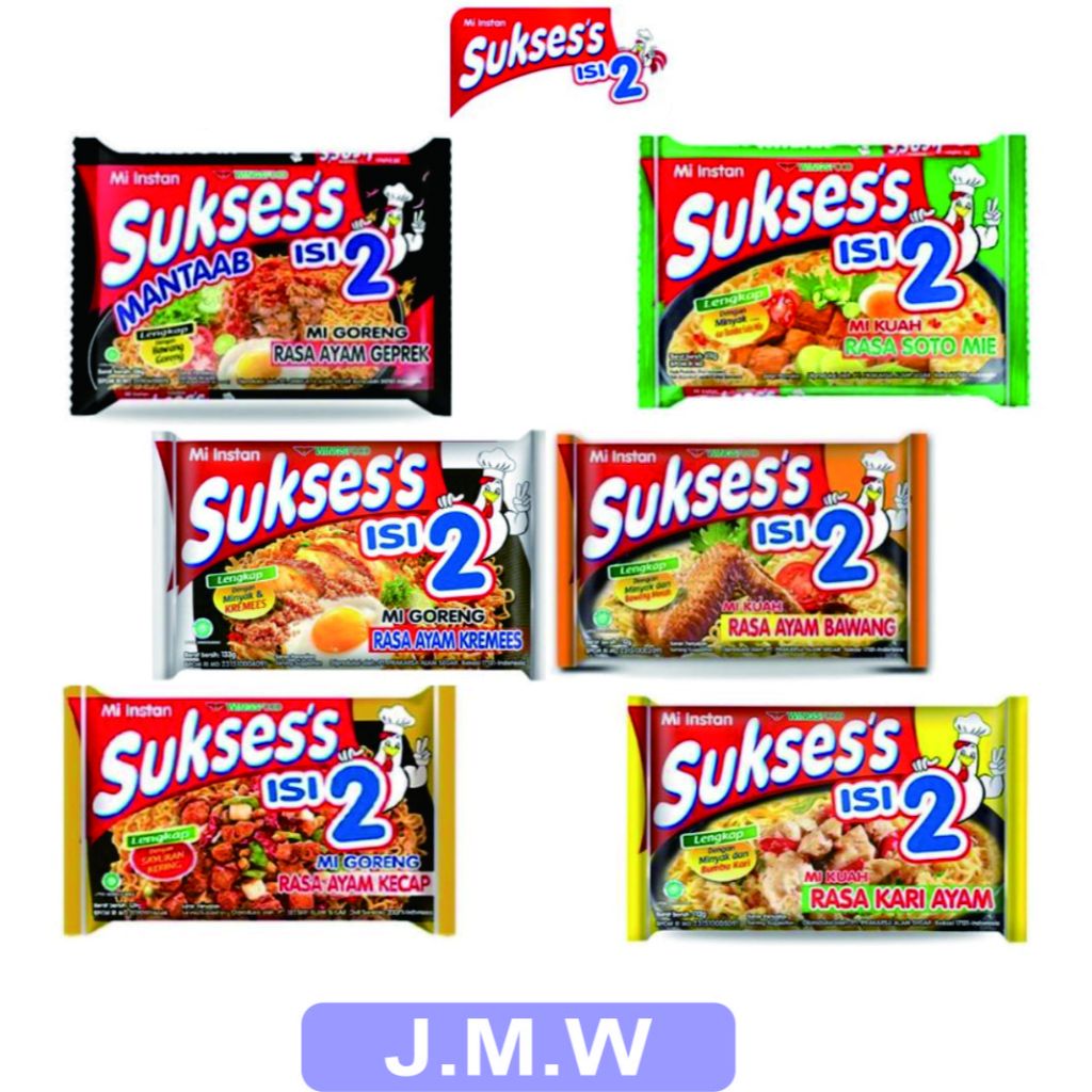 

Mie Suksess Isi 2 Kuah & Goreng All Varian Mie Sukses