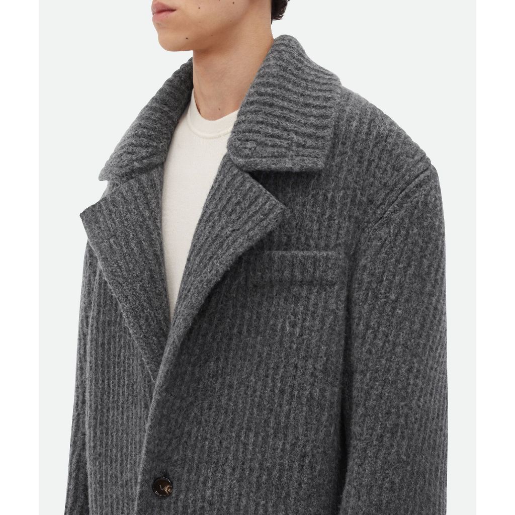 Felt wool knitted coat