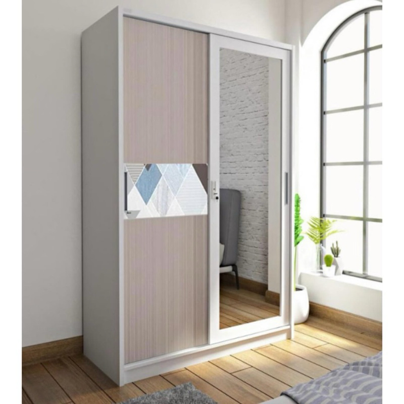 KHUSUS KARGO LUAR SURABAYA LEMARI PAKAIAN LEMARI BAJU BESI ANTI RAYAP ANTI JAMUR PINTU SLIDING DENGA