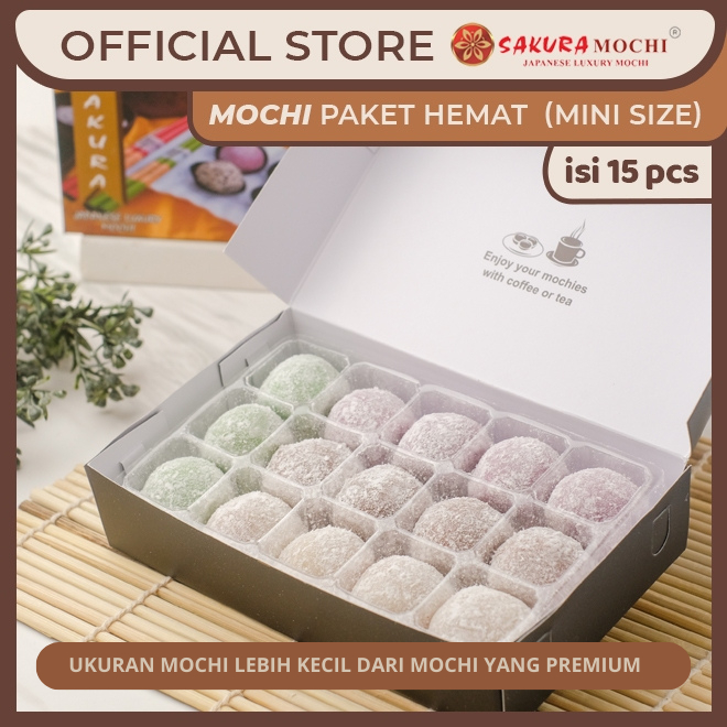 

Paket Hemat Isi 15 Mochi - Mochi Sakura - Sakura Mochi - Mochi sakura jogja- mochi mix