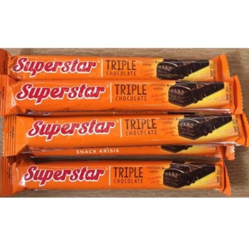 

Snack SuperStar Wafer Triple Chocolate Eceran Per Pcs