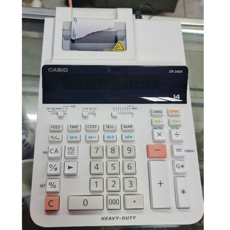 KALKULATOR PRINTING CASIO DR 240R KALKULATOR PRINT STRUK CASIO DR 240R RESMI GARANSI