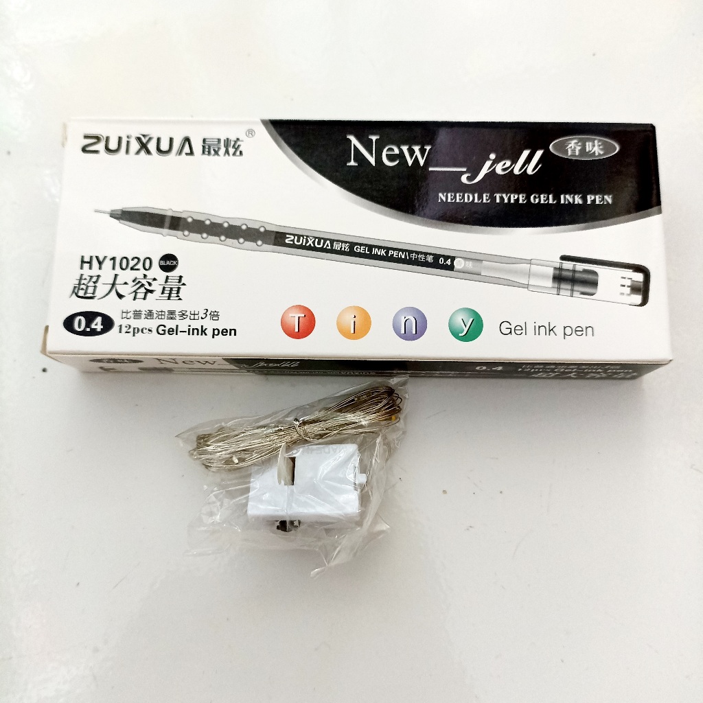 

PULPEN JEL ZUIXUA 0,4mm TINTA HITAM BONUS LAMPU KAWAT 2 meter