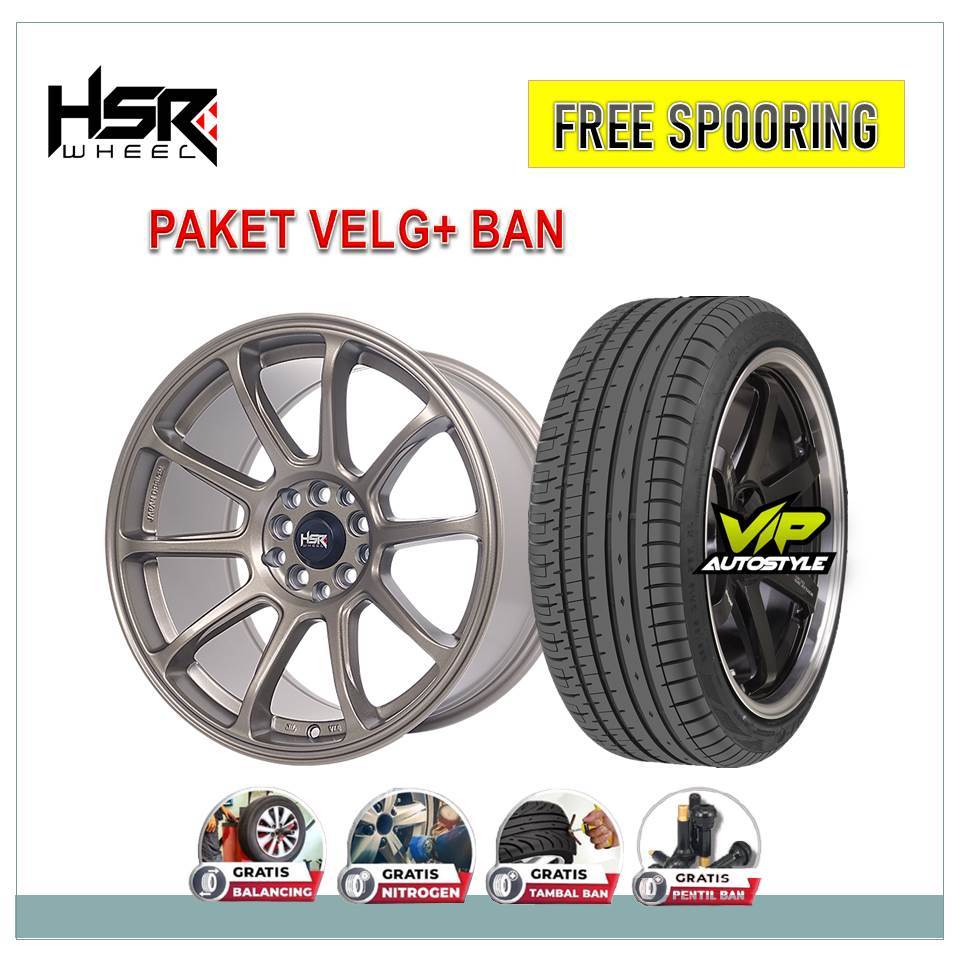Paket Velg Mobil HSR R17 ZICO Celong/Belang Bronze - Sienta Beetle Luxio DLL + ban 215 50 r17  4 vel
