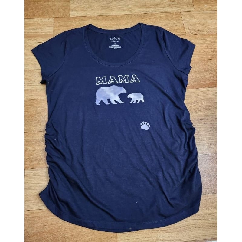 KAOS WANITA A GLOW LENGAN PENDEK BIRU DONGKER