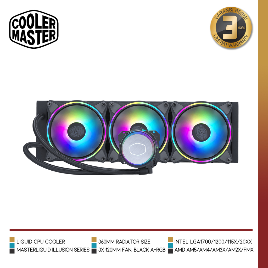 COOLER MASTER MASTERLIQUID ML360 ILLUSION | Liquid CPU Cooler 360mm