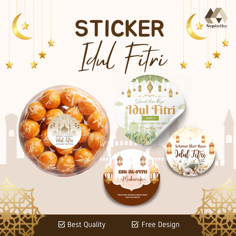 

Stiker Idul Fitri / EID MUBARAK / Stiker Label Kue Kering / Stiker Lebaran / Stiker Toples Ramadhan