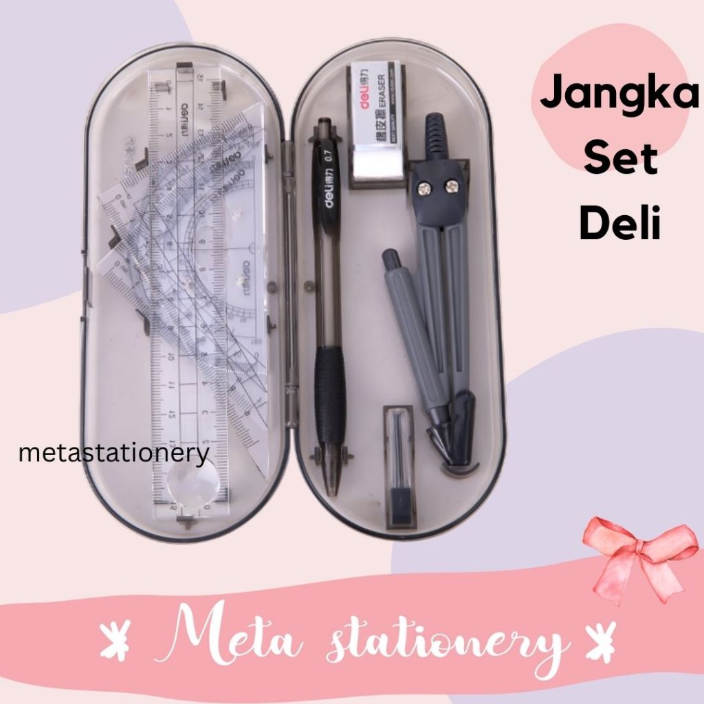 

Penggaris / Math Set / Ruler Set / Jangka Set Deli 9591