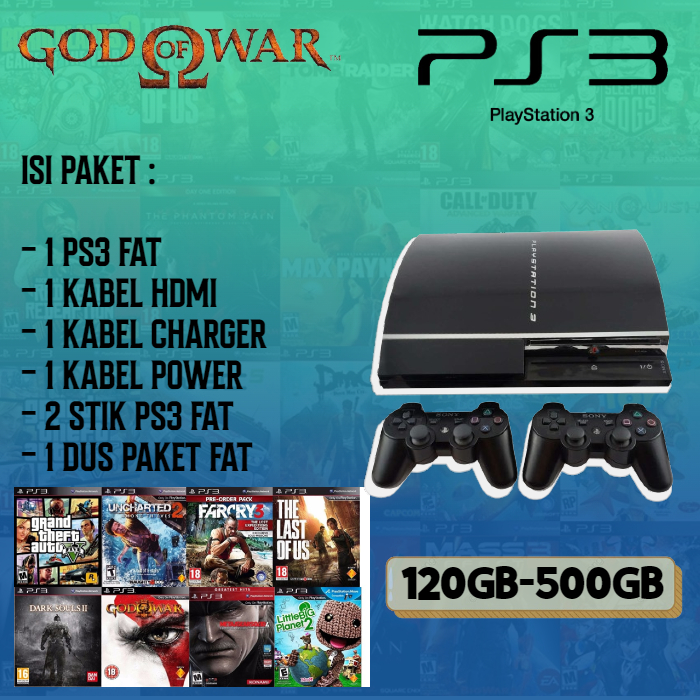 PS3 Fat playstation3 fat 500gb full game