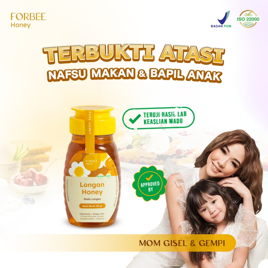 

Madu Longan Honey 150gr Forbee | Penambah Nafsu Makan Anak | Obat Herbal Batuk & Pilek Alami