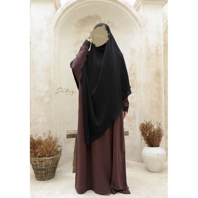 Ditsy Moslim Wafaa Lace Brunette size s