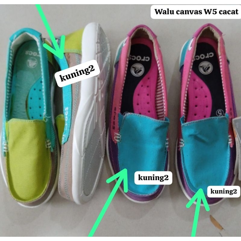 CROCS WALU CANVAS WOMAN REJECT SEPATU WANITA IMPORT