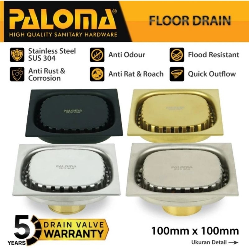 PALOMA FDP 3201 / FDP 3202 / FDP 3203 / FDP 3205 Floor drain Paloma Saringan Air Kamar Mandi