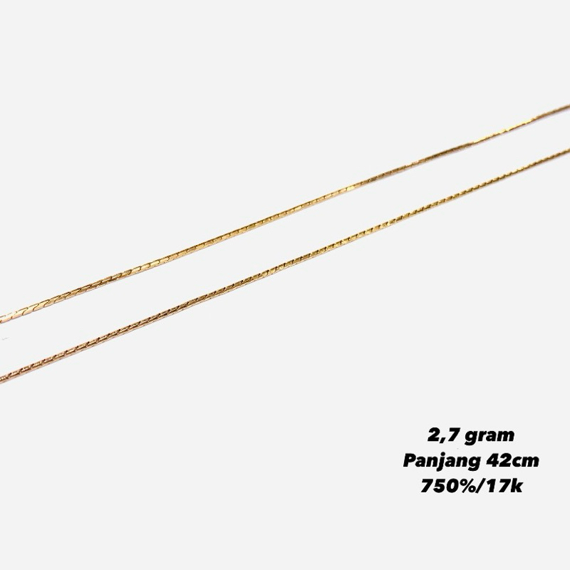 kalung rantai emas fashion 750%/17k