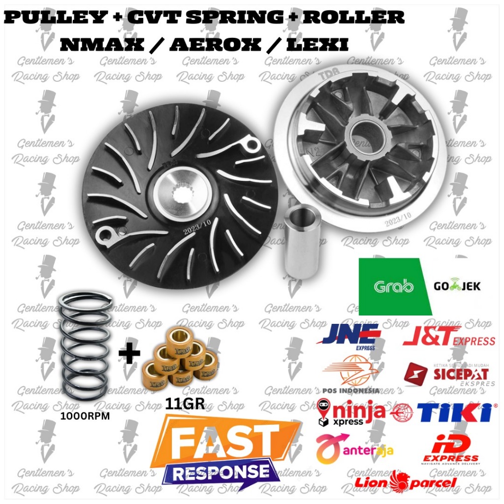 PAKET UPGRADE CVT TDR NMAX AEROX LEXI - PULLEY SET - ROLLER - PER CVT