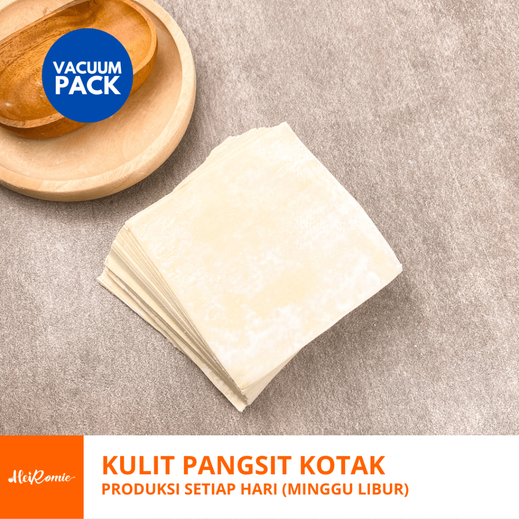 

Vacuum Pack Kulit Pangsit Kotak 10 cm 50 Lembar