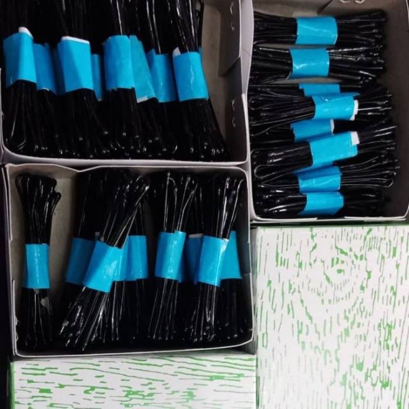 

Jepit lidi / jepitan hitam pentul 1bok isi 10 iket