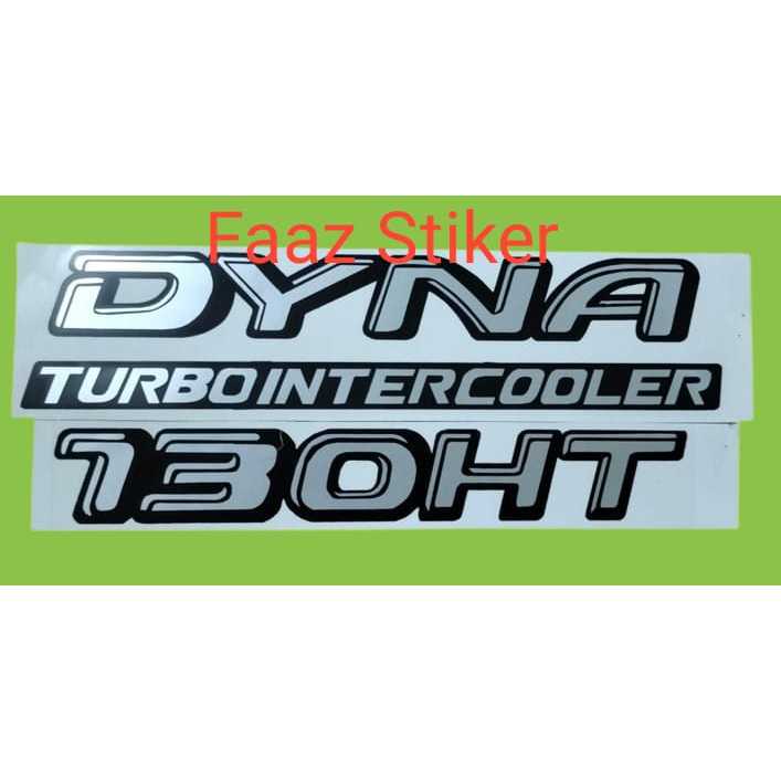 STIKER DEPAN MOBIL DYNA/DYNA TURBO INTERCOOLER 130 HT